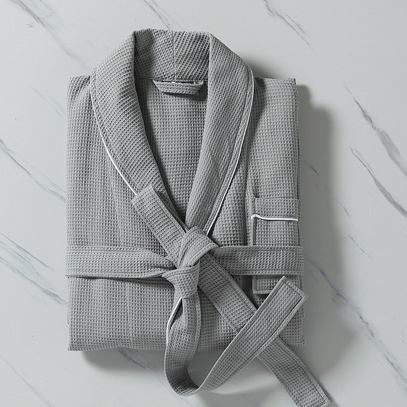 یقه شال وافل کوچک 100% پنبه ای با حوله لوله کشی یقه شال وافل کوچک 100% پنبه ای با حوله لوله کشی