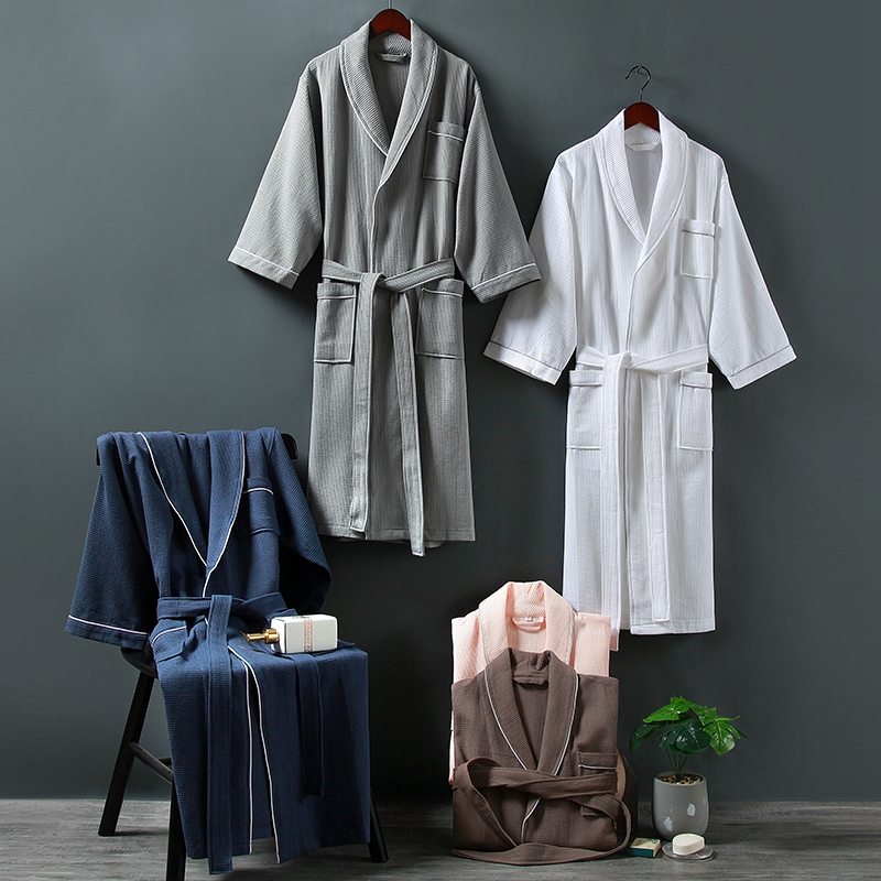 یقه شال وافل کوچک 100% پنبه ای با حوله لوله کشی یقه شال وافل کوچک 100% پنبه ای با حوله لوله کشی